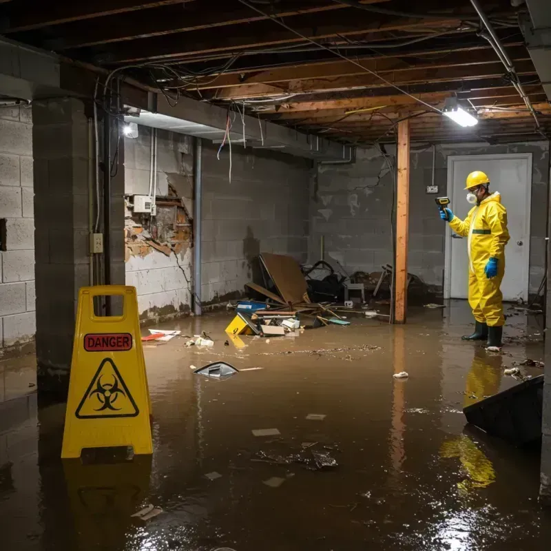 Flooded Basement Electrical Hazard in Bremen, GA Property